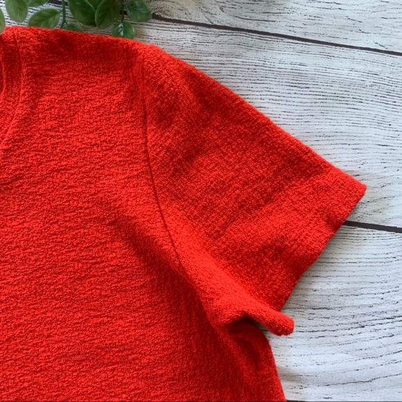 MADEWELL red terry side tie top XXS - Picture 6 of 10